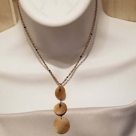 Three mother of pearl discs pendant - Picture 2 of 2